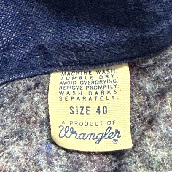 Vintage Wrangler Denim Chore Jacket Lined Size 40 - Picture 5 of 11